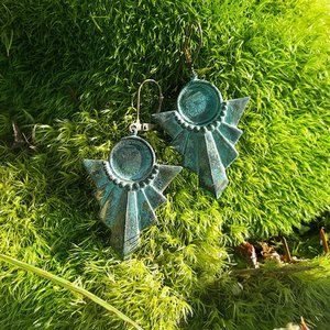 Ornamental Things Art Deco Shield Earrings NEW!